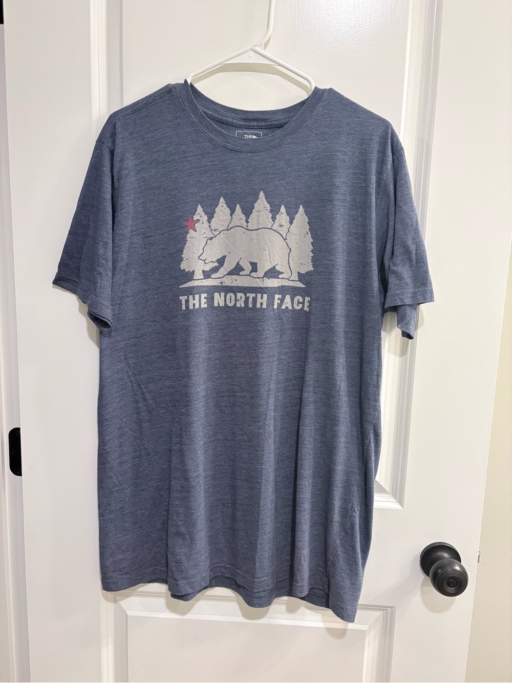 The North Face Heather Navy Bear & Trees Graphic Tee